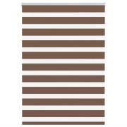 vidaXL Rullgardin zebra brun 115x100 cm tyg bredd 110,9 cm polyester