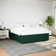 vidaXL Sängram utan madrass mörkgrön 180x200 cm sammet