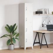 vidaXL Klädskåp för omklädningsrum med 4 fack stål 38x45x180 cm