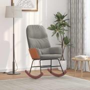 vidaXL Gungstol ljusgrå sammet