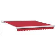 vidaXL Utfällbar markis Röd 300 x 250 cm Tyg och Metall