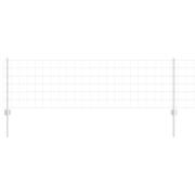 vidaXL Stängsel med stolpe Silver 0,6 x 25 m Stål