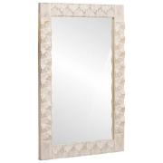 vidaXL Badrumsspegel med spegel Vit Tvätt Finish 50 x 70 x 2,5 cm