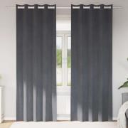 vidaXL Mörkläggningsgardiner 2 pcs Ljusgrå 140 x 225 cm Sammet
