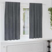 vidaXL Mörkläggningsgardiner 2 pcs Ljusgrå 140 x 175 cm Sammet