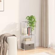 vidaXL Tubular Shelf med lagring Vit 42,5 x 27 x 91,5 cm Aluminium