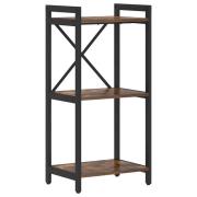 vidaXL Hyllsystem Rökt ek 40 x 30 x 85 cm Konstruerat trä