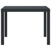 vidaXL Trädgårdsbord Antracit 100 x 100 x 73 cm konstrotting