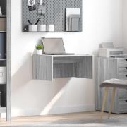 vidaXL Väggmonterat skrivbord Väggmonterad Grå Sonoma 60 x 45 x 30 cm