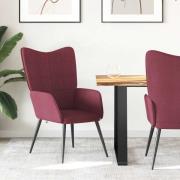 vidaXL Vilstol vinröd tyg