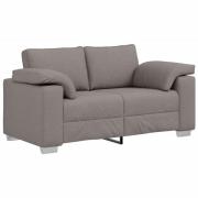 vidaXL Tvåsitssoffa Taupe 160 cm tyg