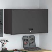 vidaXL Vägghylla för garage Svart 90 x 40 x 53 cm Pulverlackerad stål