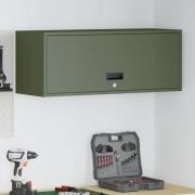 vidaXL Vägghylla för garage Olivgrön 90 x 33 x 35 cm