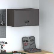 vidaXL Vägghylla för garage Svart 60 x 33 x 35 cm Pulverlackerad stål