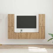 vidaXL TV-bänkset 6 pcs Artisan Ek Konstruerat trä
