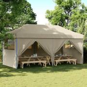 vidaXL Partytält Pop-up Taupe 580 x 292 x 315 cm Oxford Tyg