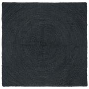 vidaXL Matta Mörkgrå 120 x 120 cm Jute