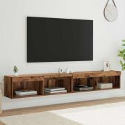 vidaXL TV-bänkset 2 pcs Gammalt trä 100 x 30 x 30 cm Konstruerat trä