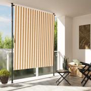 vidaXL Rullgardin utomhus orange och vit 150x270 cm tyg&stål