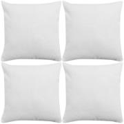 vidaXL Kuddöverdrag 4 st linne-design 50x50 cm vit