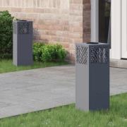 vidaXL Solar LED Stig Ljus 2 pcs Antracit Kallvalsat stål