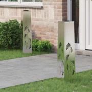 vidaXL Solar LED Stig Ljus 2 pcs Rostfritt stål Rostfritt stål