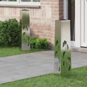 vidaXL Solar LED Stig Ljus 2 pcs Galvaniserad Galvaniserad