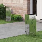 vidaXL Solar LED Stig Ljus 2 pcs Galvaniserad Galvaniserad