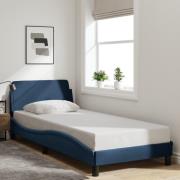 vidaXL Bed Frame with Headboard "Dover" Blue 80x200 cm Fabric