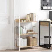 vidaXL Bokhylla 3 hyllor ek 60x27,6x90,5 cm konstruerat trä