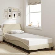 vidaXL Bed Frame with Headboard "Dover" Cream 80x200 cm Fabric