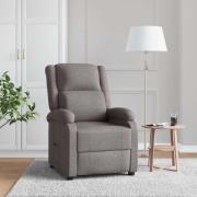 vidaXL Reclinerfåtölj taupe tyg