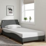 vidaXL Bed Frame "Dover" Dark Grey 100x200 cm Fabric