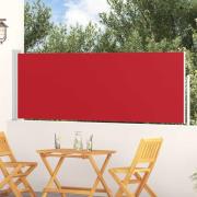vidaXL Infällbar sidomarkis 100x300 cm röd