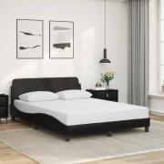 vidaXL Bed Frame "Dover" Black 120x200 cm Faux Leather
