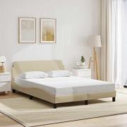 vidaXL Bed Frame "Dover" Cream 120x200 cm Fabric