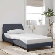 vidaXL Bed Frame "Dover" Dark Grey 100x200 cm Velvet