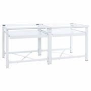 vidaXL | Tvättmaskin Pedestal | Vit Stål