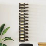 vidaXL Väggmonterat vinställ för 36 flaskor vit järn