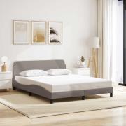 vidaXL Bed Frame "Dover" Taupe 160x200 cm Fabric