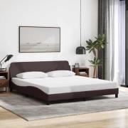 vidaXL Bed Frame "Dover" Dark Brown 180x200 cm Fabric