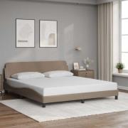 vidaXL Bed Frame "Dover" Cappuccino 180x200 cm Faux Leather