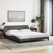 vidaXL Bed Frame "Dover" Dark Grey 180x200 cm Fabric