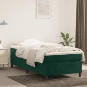 vidaXL Boxspring-sängram mörkgrön 80x200 cm sammet