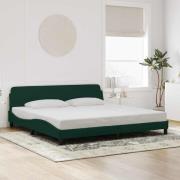 vidaXL Bed Frame "Dover" Dark Green 200x200 cm Velvet