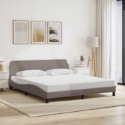 vidaXL Bed Frame "Dover" Taupe 180x200 cm Fabric