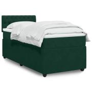 vidaXL Ramsäng med madrass mörkgrön 100x200 cm sammet