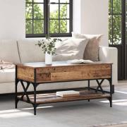 vidaXL Kaffeebord Gammalt trä 100 x 50 x 50 cm Konstruerat trä