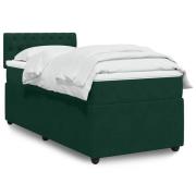 vidaXL Ramsäng med madrass mörkgrön 80x200 cm sammet