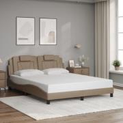 vidaXL Bed Frame "Viana" without Mattress Cappuccino 160x200 cm Faux L...